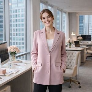 The Post Women's Lilac Relaxed Fit Blazer Size L New Without Tags